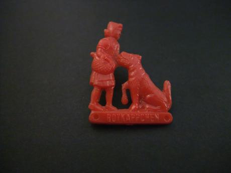 Roodkapje ( Rotkäppchen) en de Boze Wolf sprookje rood ( getekend door gebroeders Grimm ) rood